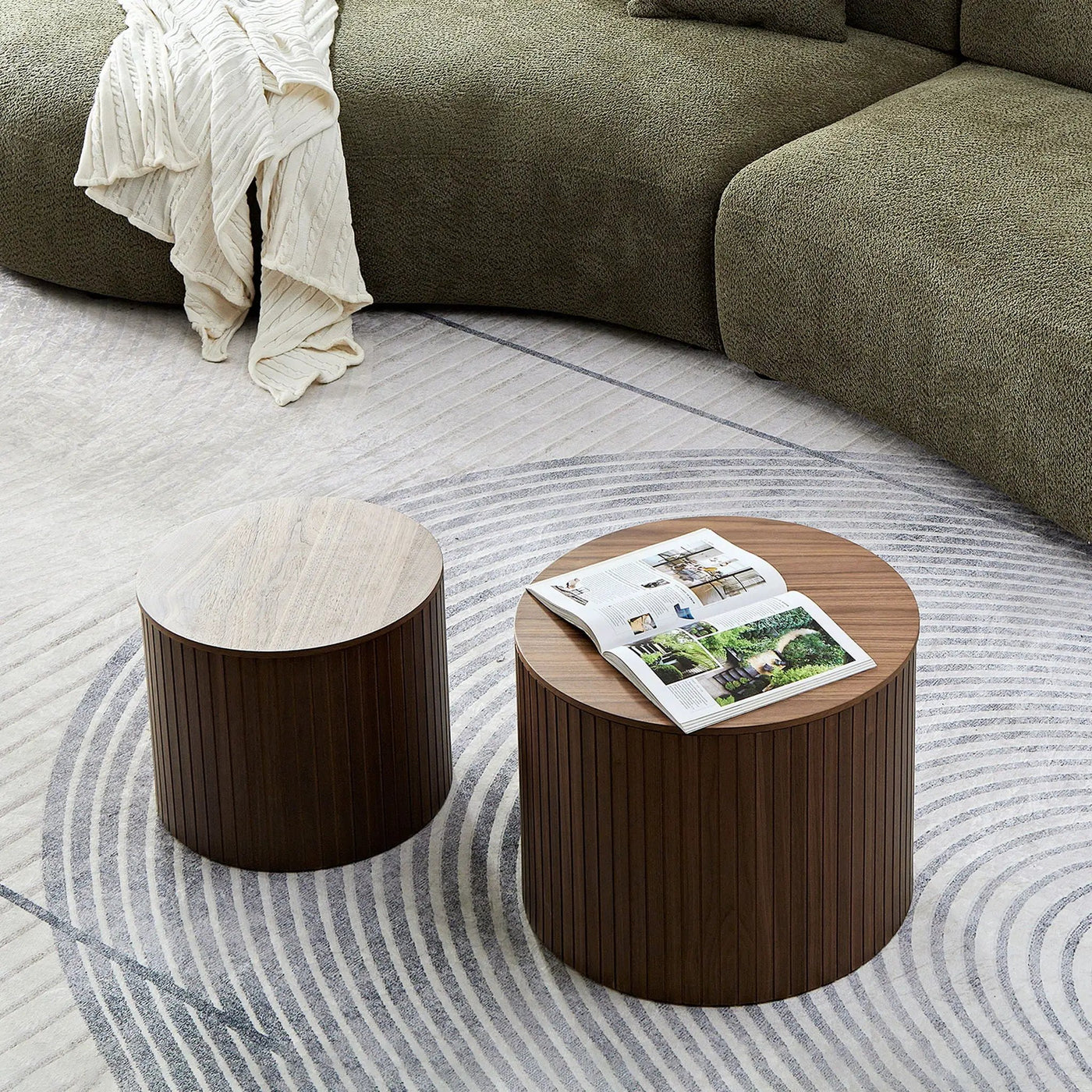 Handcrafted Nested Table Set, 2 Pieces by HouseOfZazla