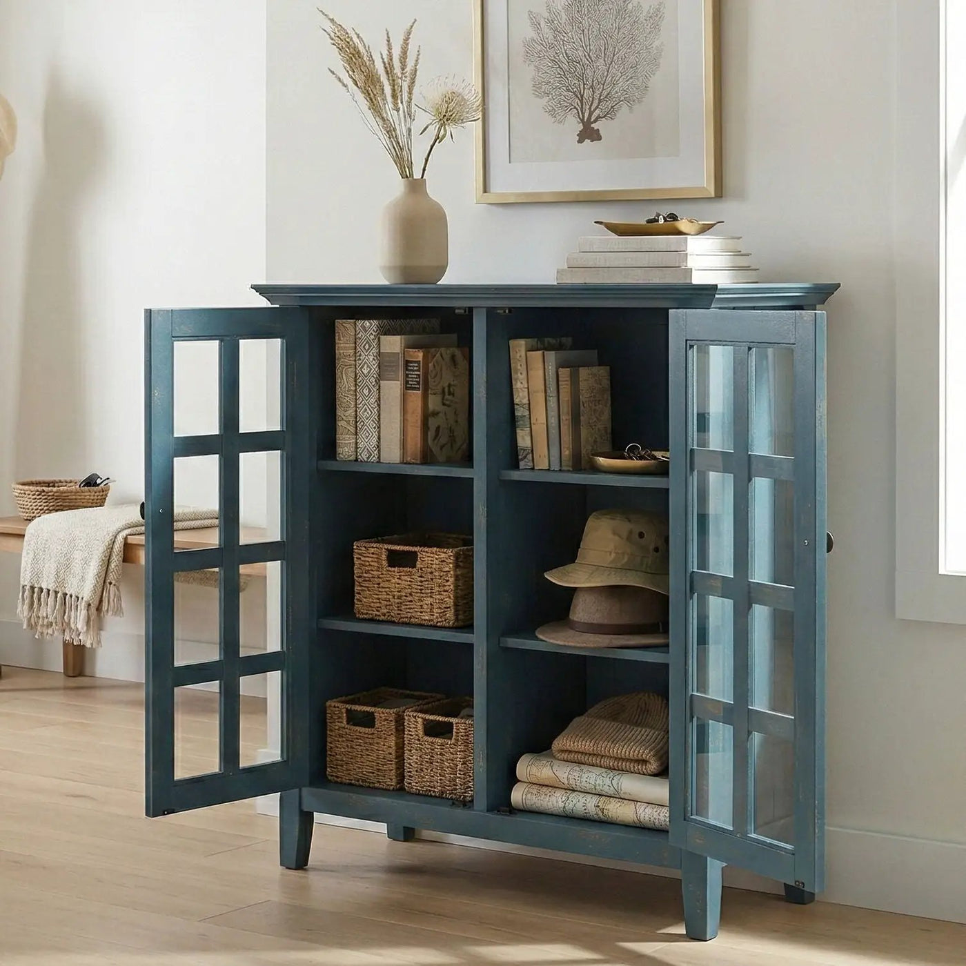 Acadian - Medium Storage Cabinet, Handcrafted by HouseOfZazla