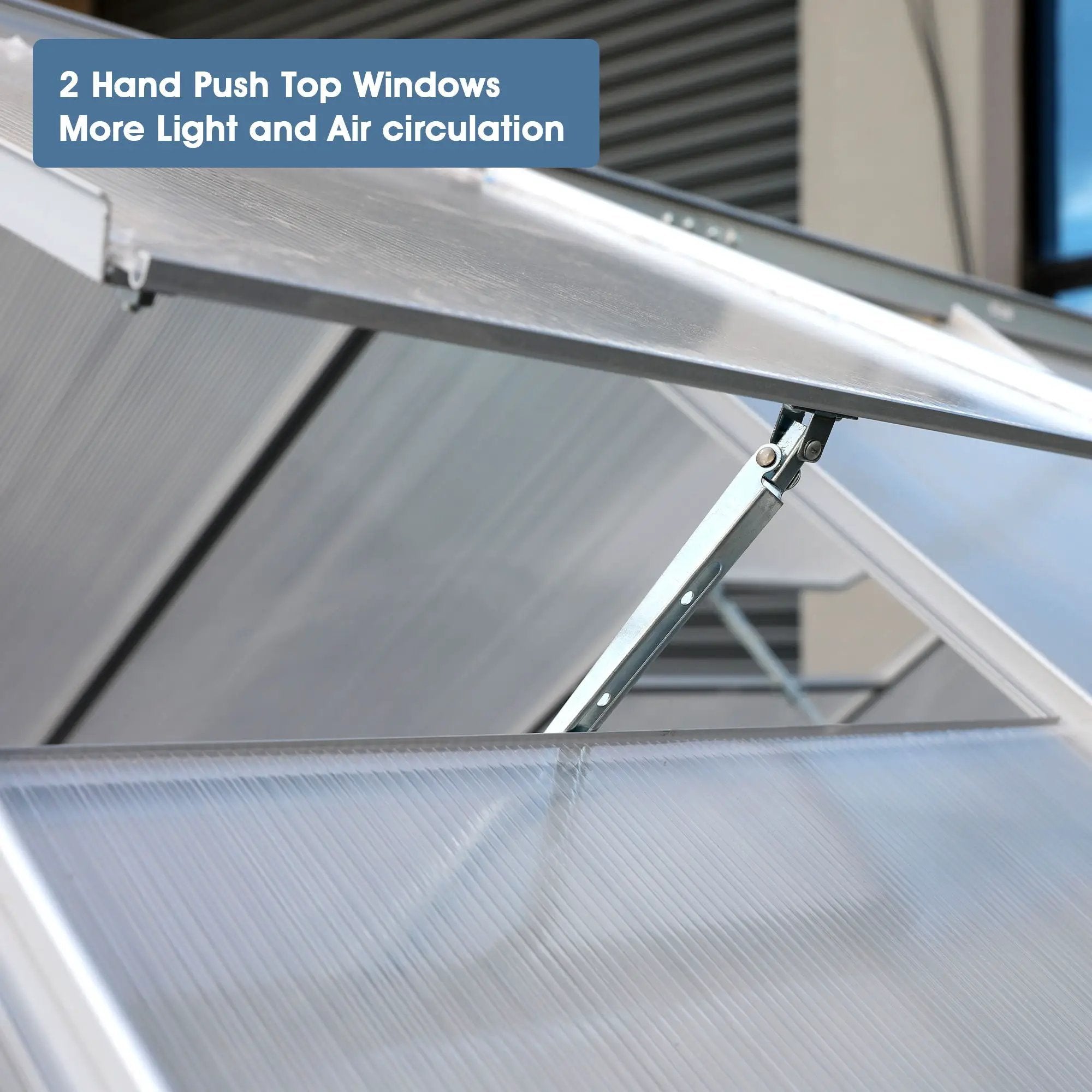 Walk-In Polycarbonate house & Roof Vent, Sliding Doors, Aluminum Hobby Hot House For Outdoor by HouseOfZazla