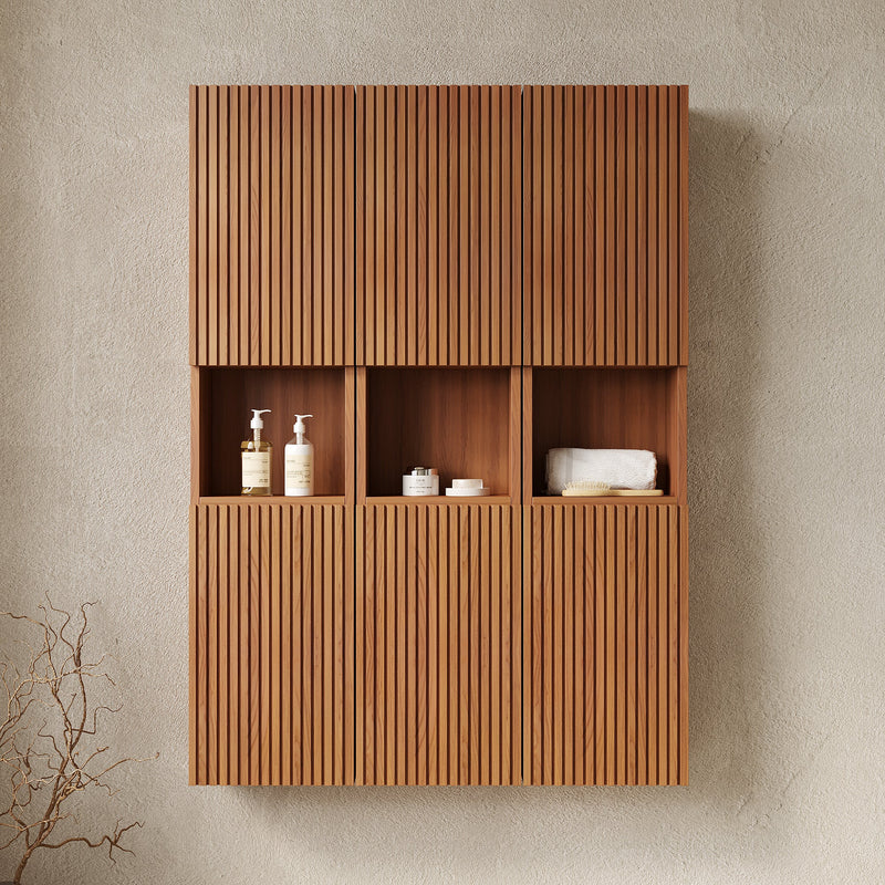 MITCH 41" Bathroom Wall Mounted Cabinet with 6 Doors by HouseOfZazla