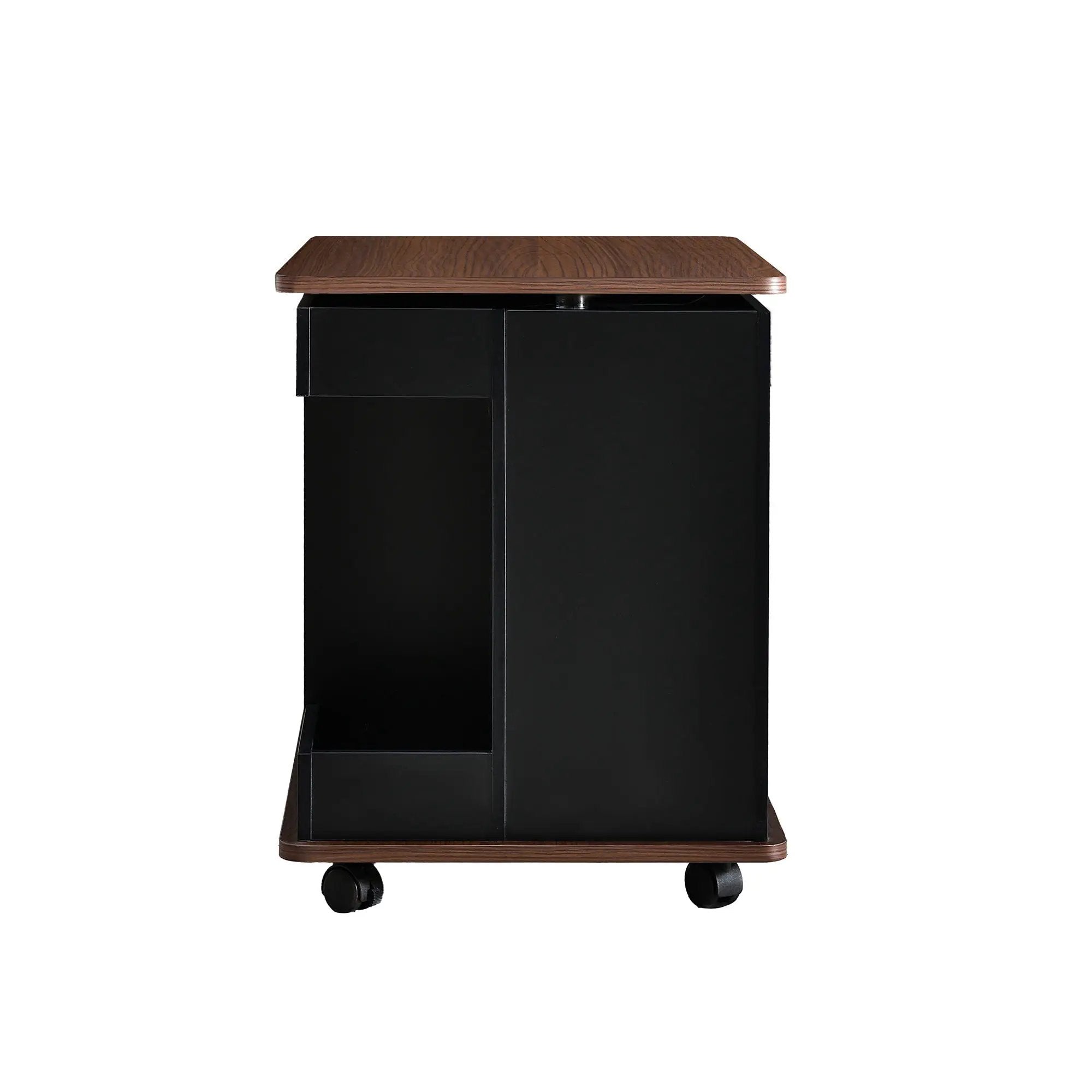 Adjustable End Table With Wheels, 360°Rotating Top And Storage Space by HouseOfZazla