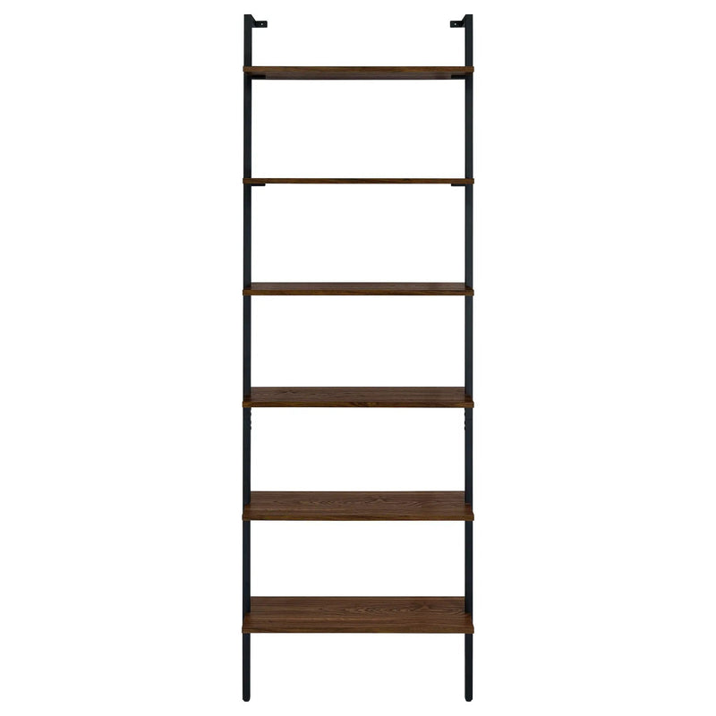 Christy - Owens - 6 Shelf Wall Bookshelf - Walnut