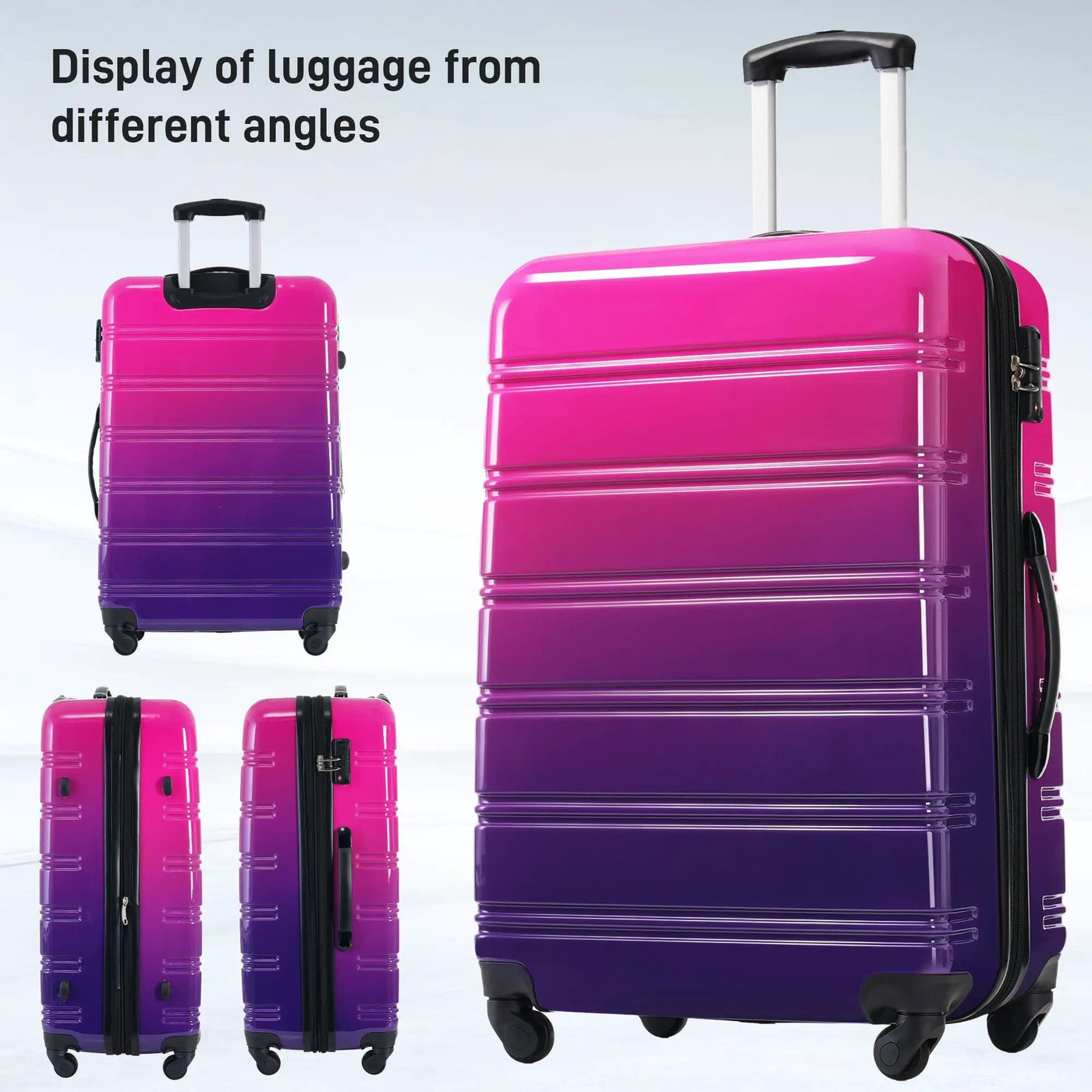 Hardshell Luggage Sets 3 Piece Gradient Color Expandable Suitcase With Spinner Wheels And Tsa Lock Lightweight 20" 24" 28" Available by HouseOfZazla
