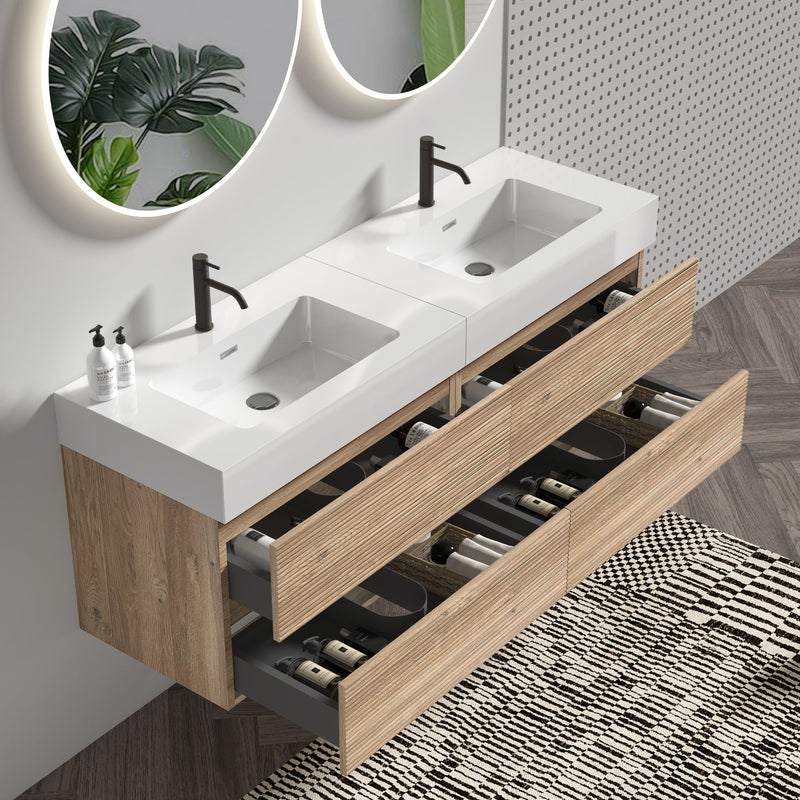 Grace 60" Bathroom Vanity with Double Drawers by HouseOfZazla