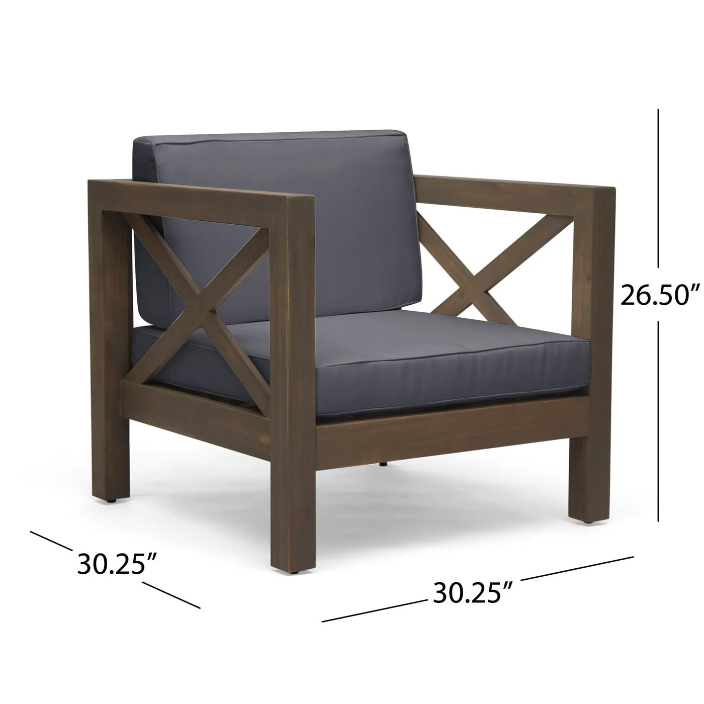 Brava Mid-Century Modern Club Chair with Water Resistant Cushions by HouseOfZazla