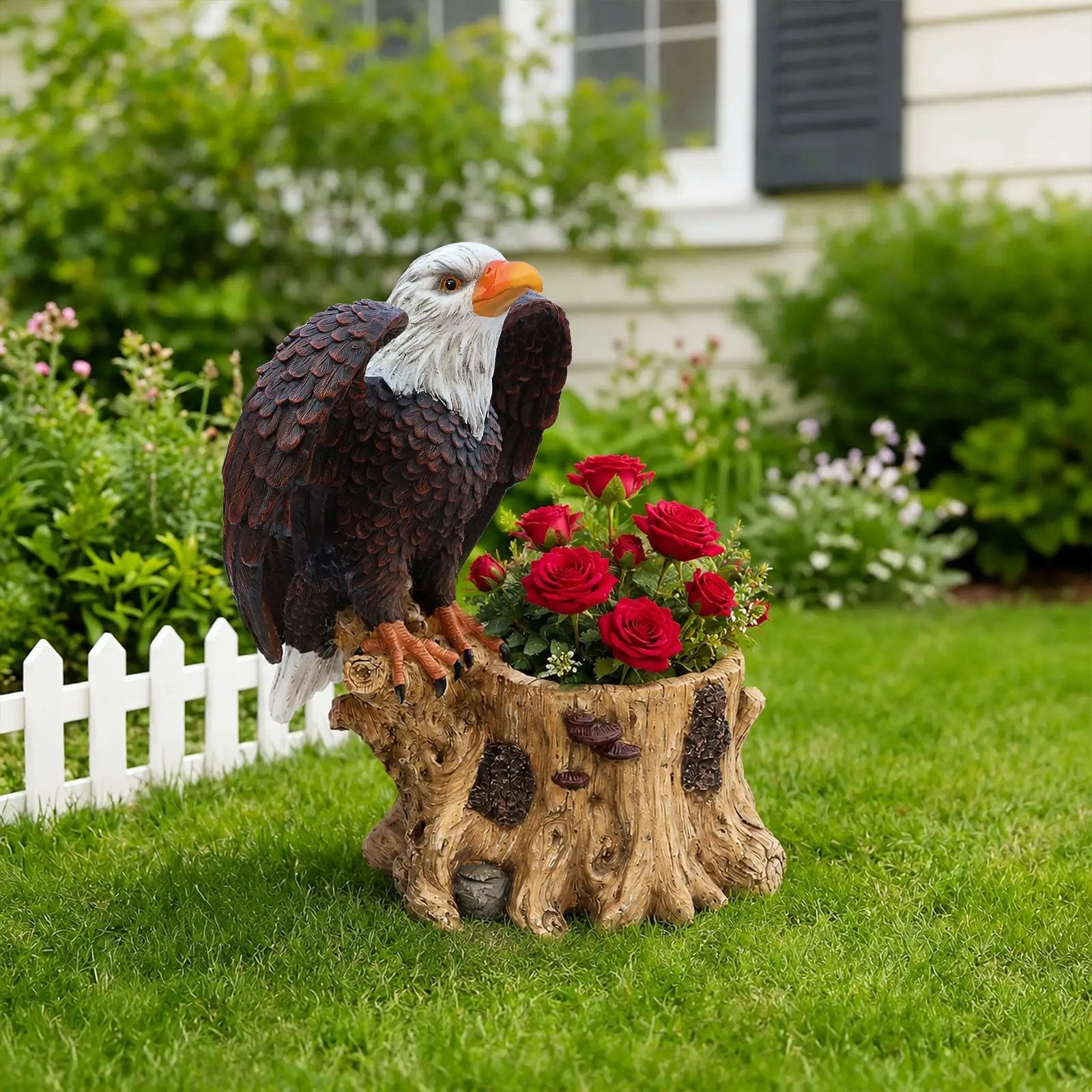 Majestic Eagle with Spread Wings Garden Planter Pot by HouseOfZazla