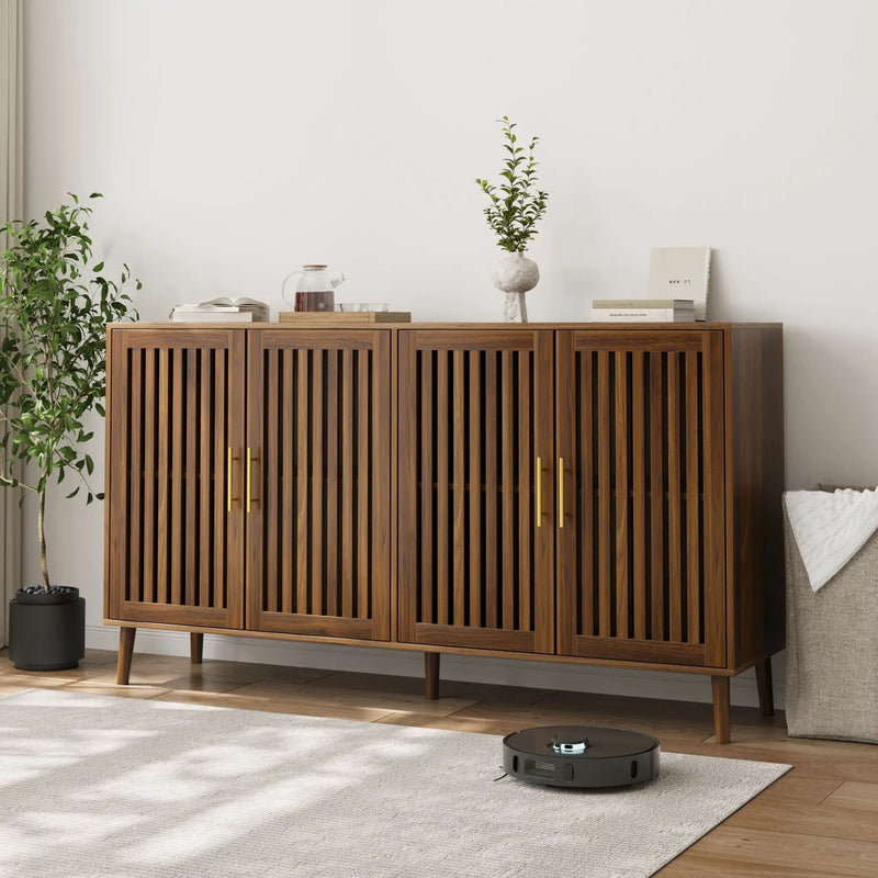 Grille Striped Sideboard Buffet Cabinet With Storage by Unique Piece Furniture