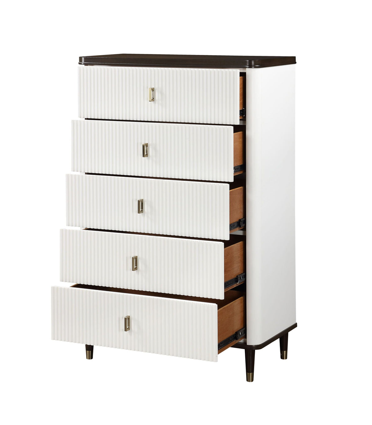 Carena Chest with Drawer Storage - White / Walnut, photo 3 of 4