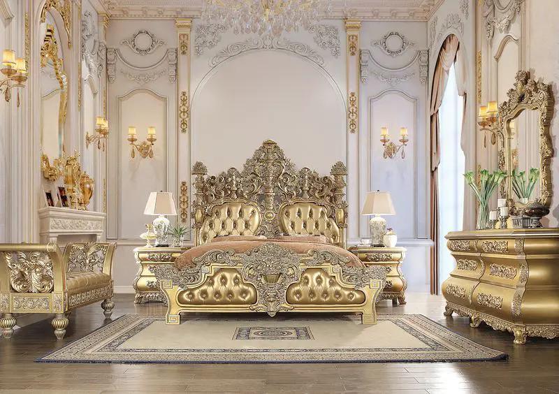 Seville - Nightstand - Gold by Unique Piece Furniture