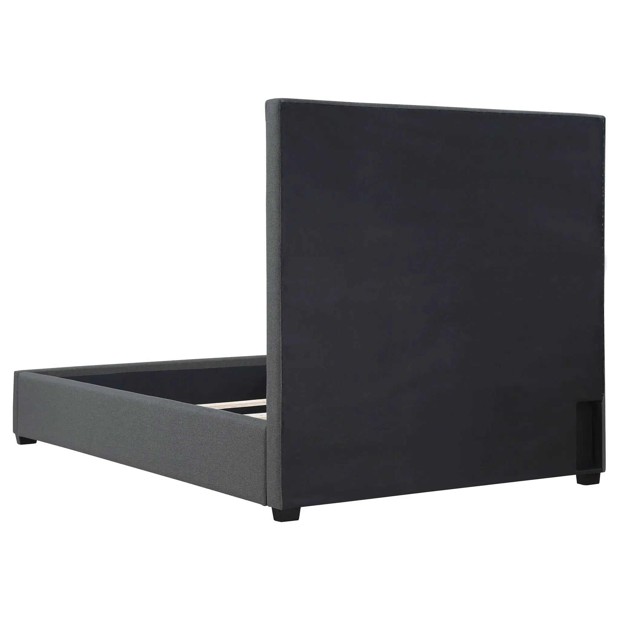 Bowfield Upholstered Queen Panel Bed Charcoal by Unique Piece Furniture