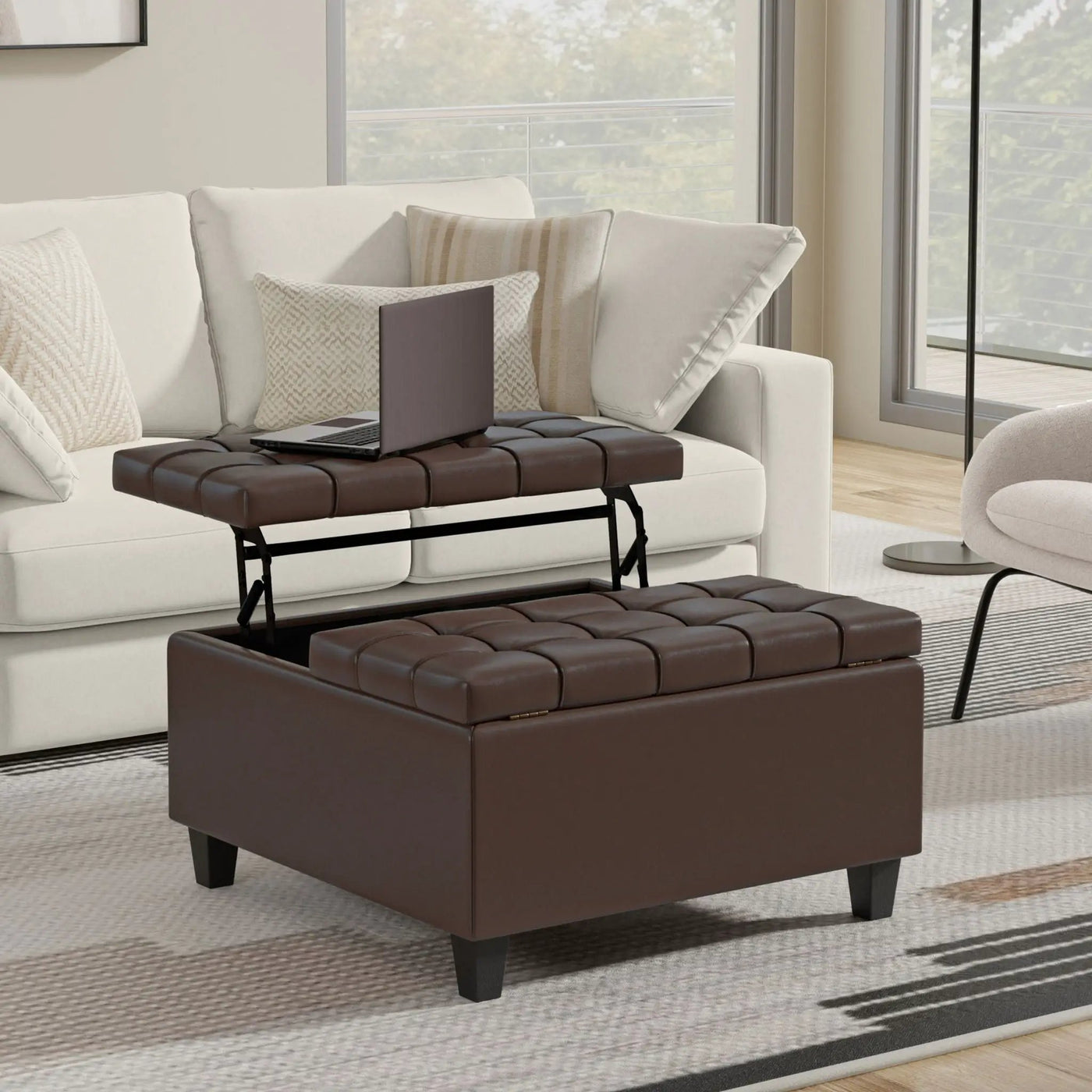 Harrison - Large Coffee Table Storage Ottoman by HouseOfZazla