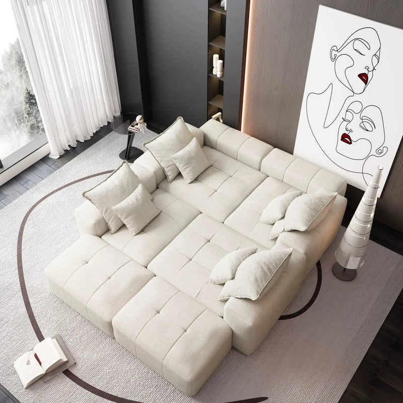 Modern Oversized DIY Combination Modular Sectional Sofa With Pillows by HouseOfZazla