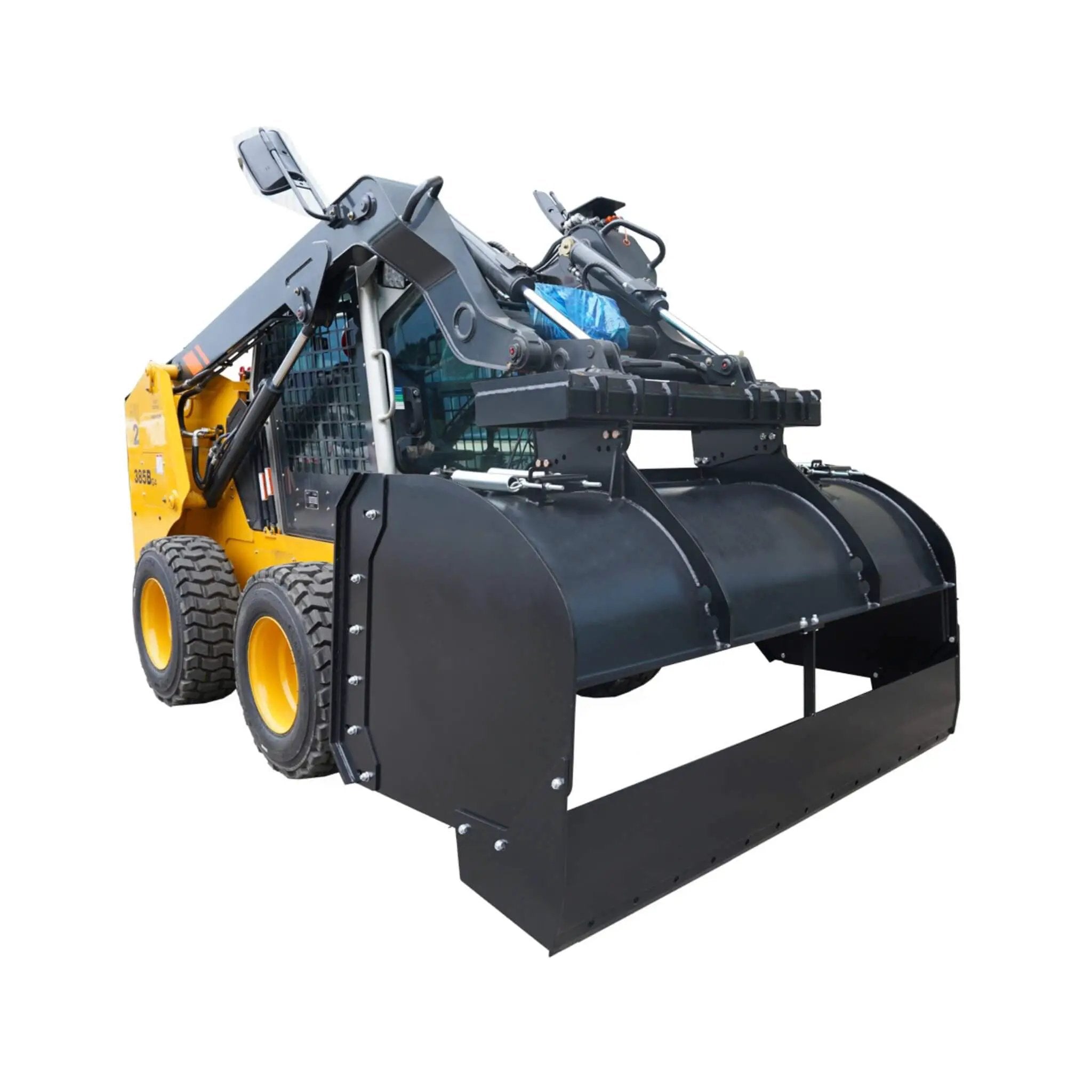 74-Inch Heavy-Duty Skid Steer Trip Edge Snow Pusher Attachment (SAK34098) by SAKSBY WHOLESALE