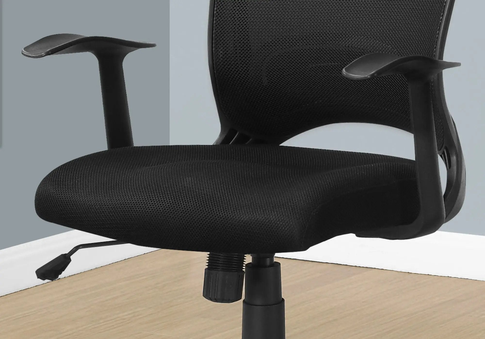 Office Chair, Adjustable Height, Swivel, Ergonomic, Armrests, Mesh - Black by Unique Piece Furniture