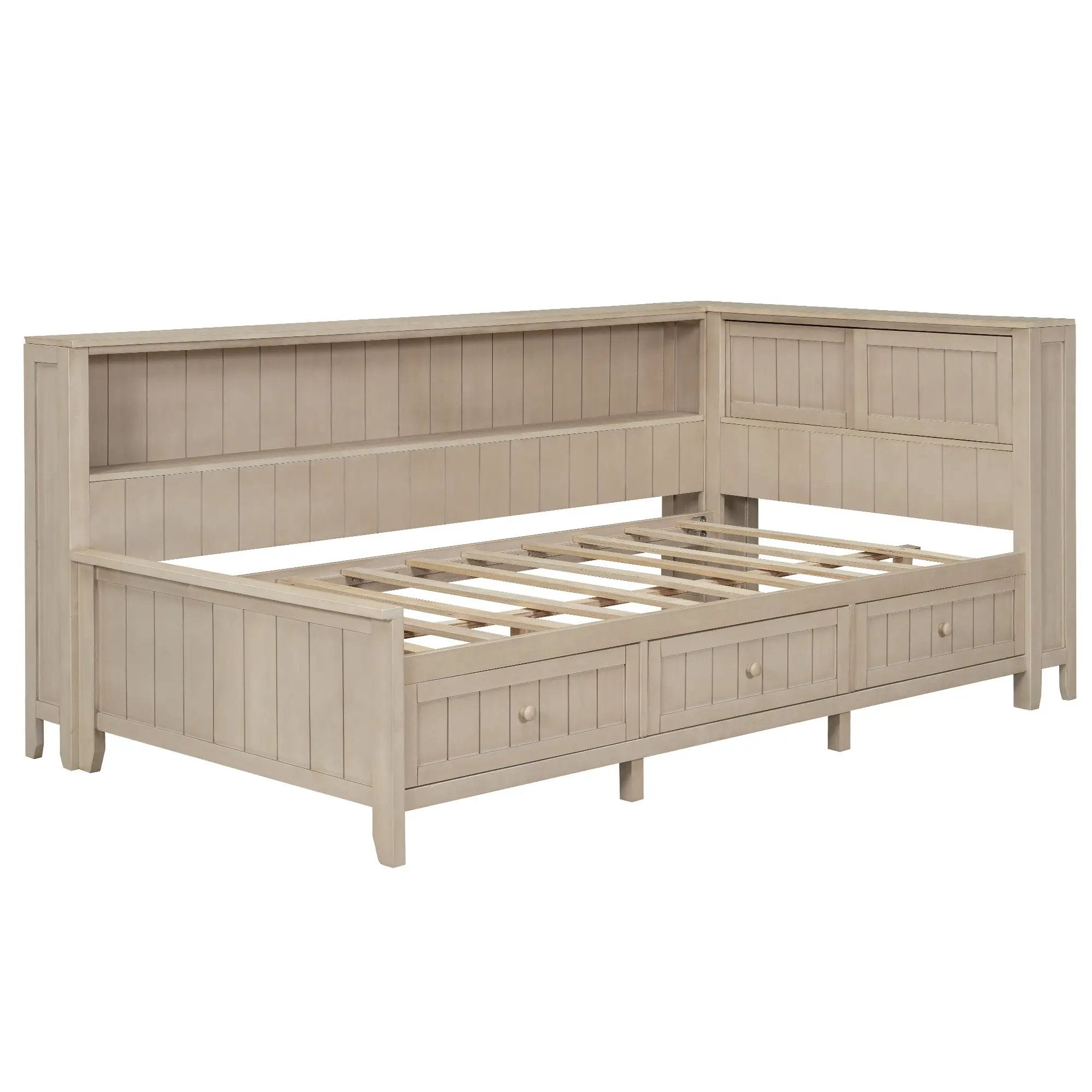 Daybed With Storage Shelves And 3 Drawers by HouseOfZazla
