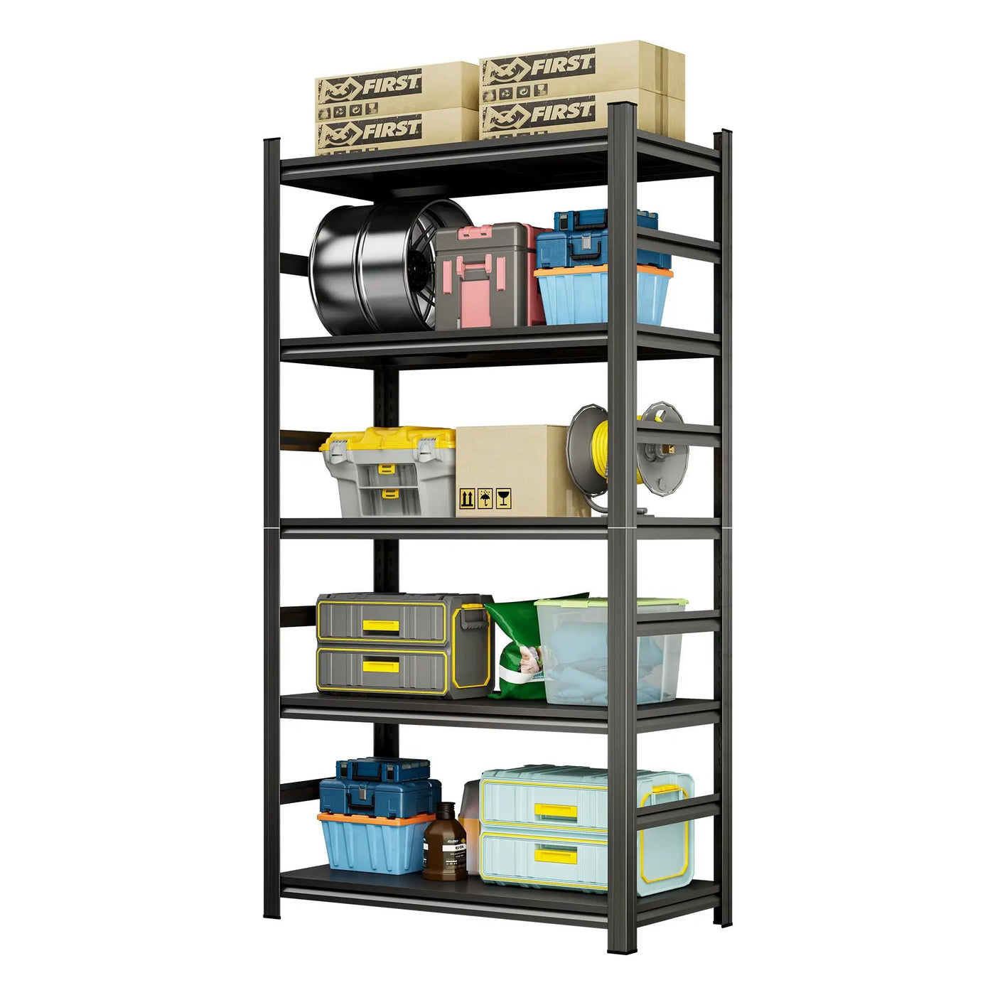 5 Tier Heavy Duty Shelving Unit Adjustable Shelving Units by HouseOfZazla