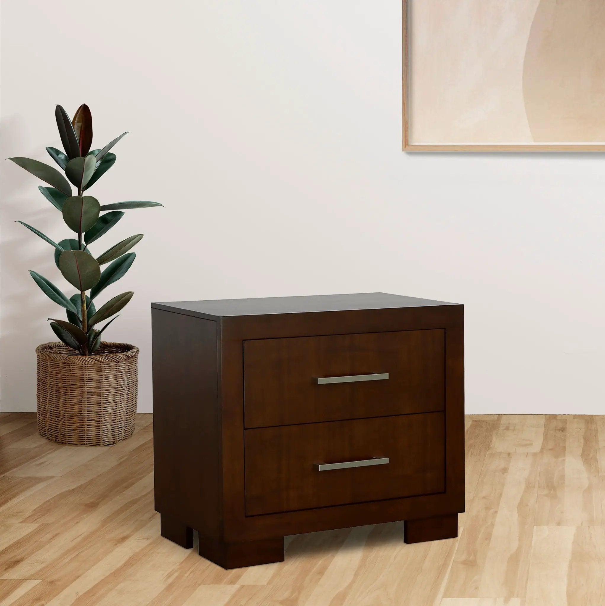 Jessica 2-drawer Nightstand Cappuccino by Unique Piece Furniture