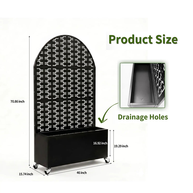 Arched Decorative Privacy Screen with Planter Box by HouseOfZazla