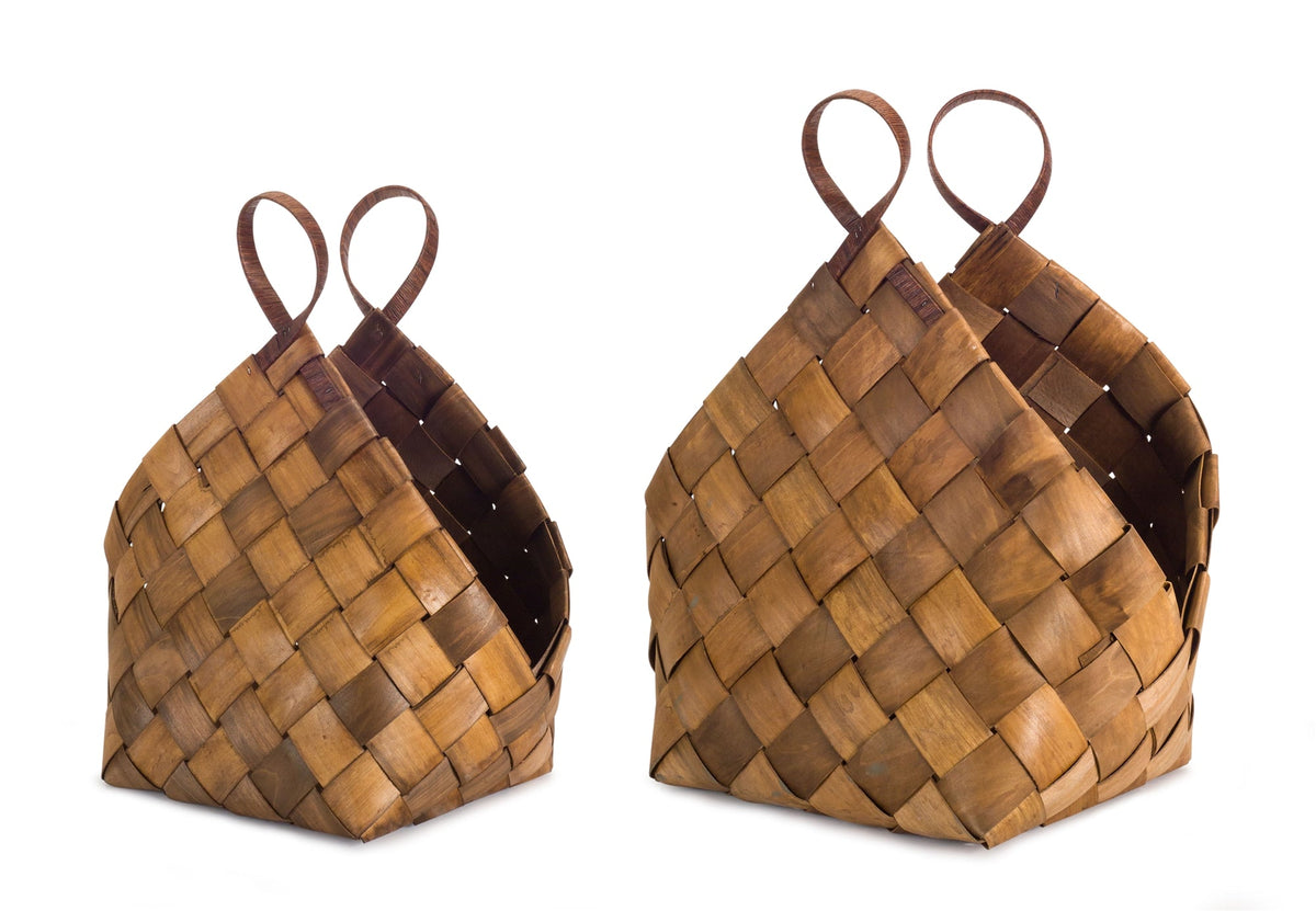 Woven Metasequoia Wood Basket with Handles (Set of 4), photo 2 of 2