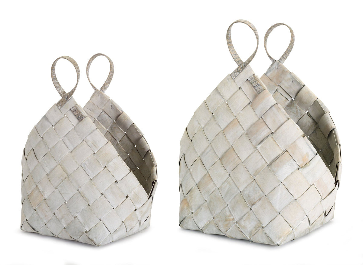 Woven Metasequoia Wood Basket with Handles (Set of 4), photo 2 of 4