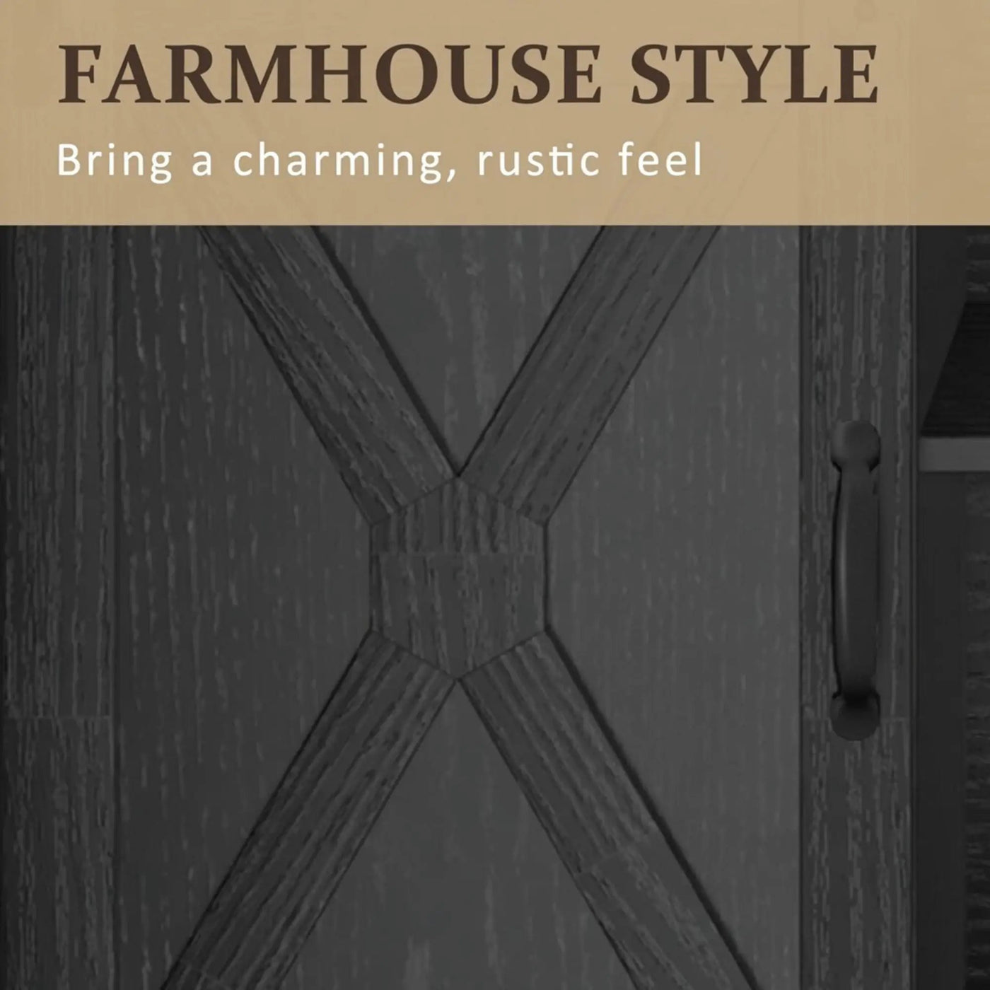 Farmhouse TV Stand With Sliding Barn Doors & Adjustable Storage by HouseOfZazla