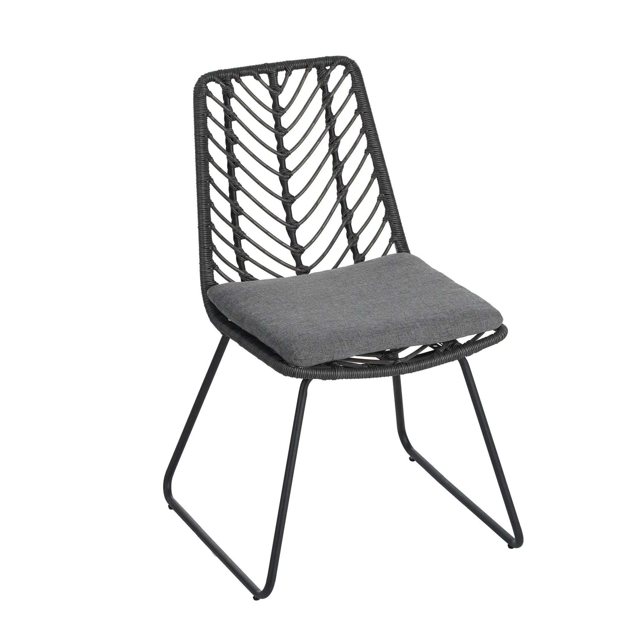 DEJA Chair 2PCS with 2 Cushions, Gray by HouseOfZazla