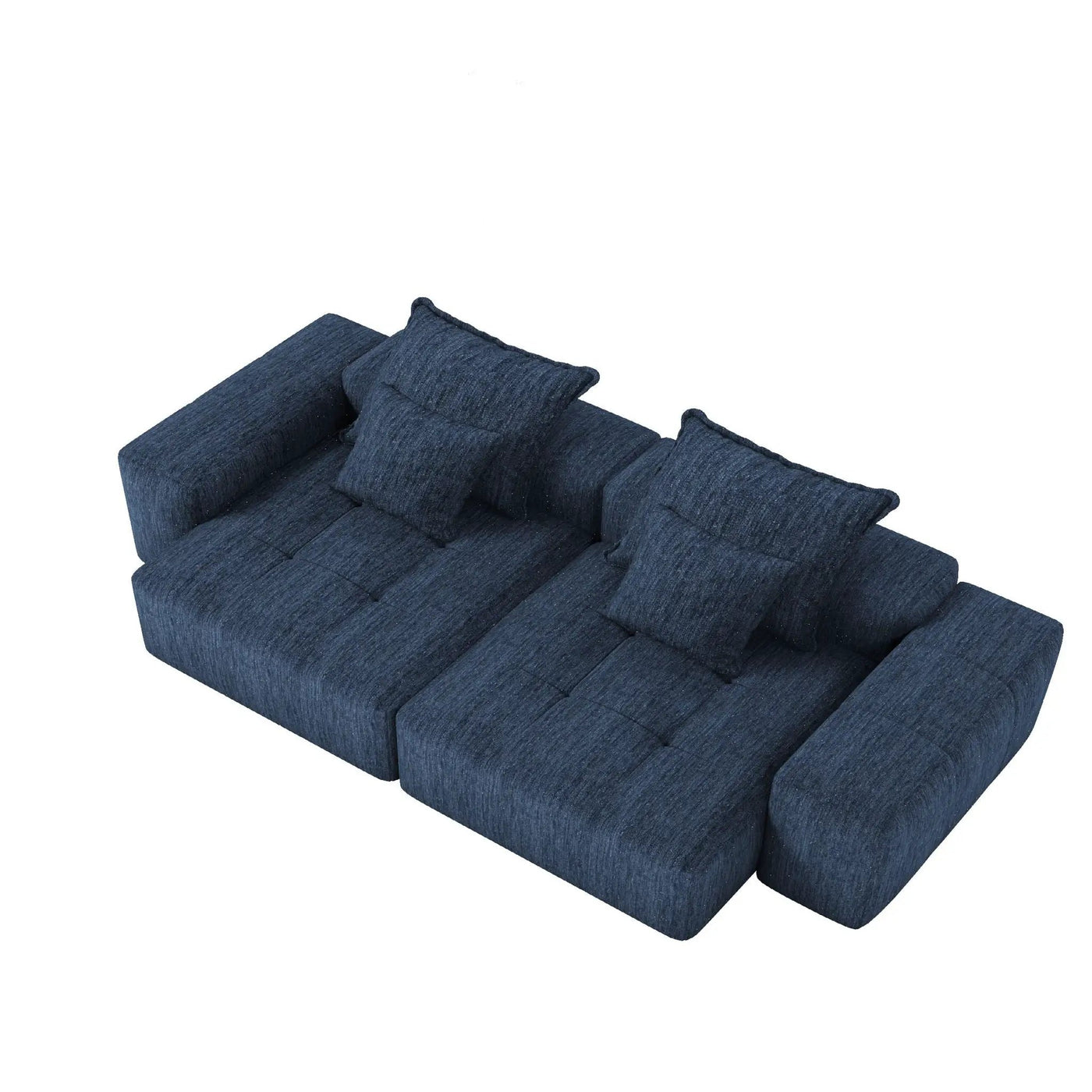 Modern Oversized DIY Combination Modular Sectional Sofa With Pillows by HouseOfZazla