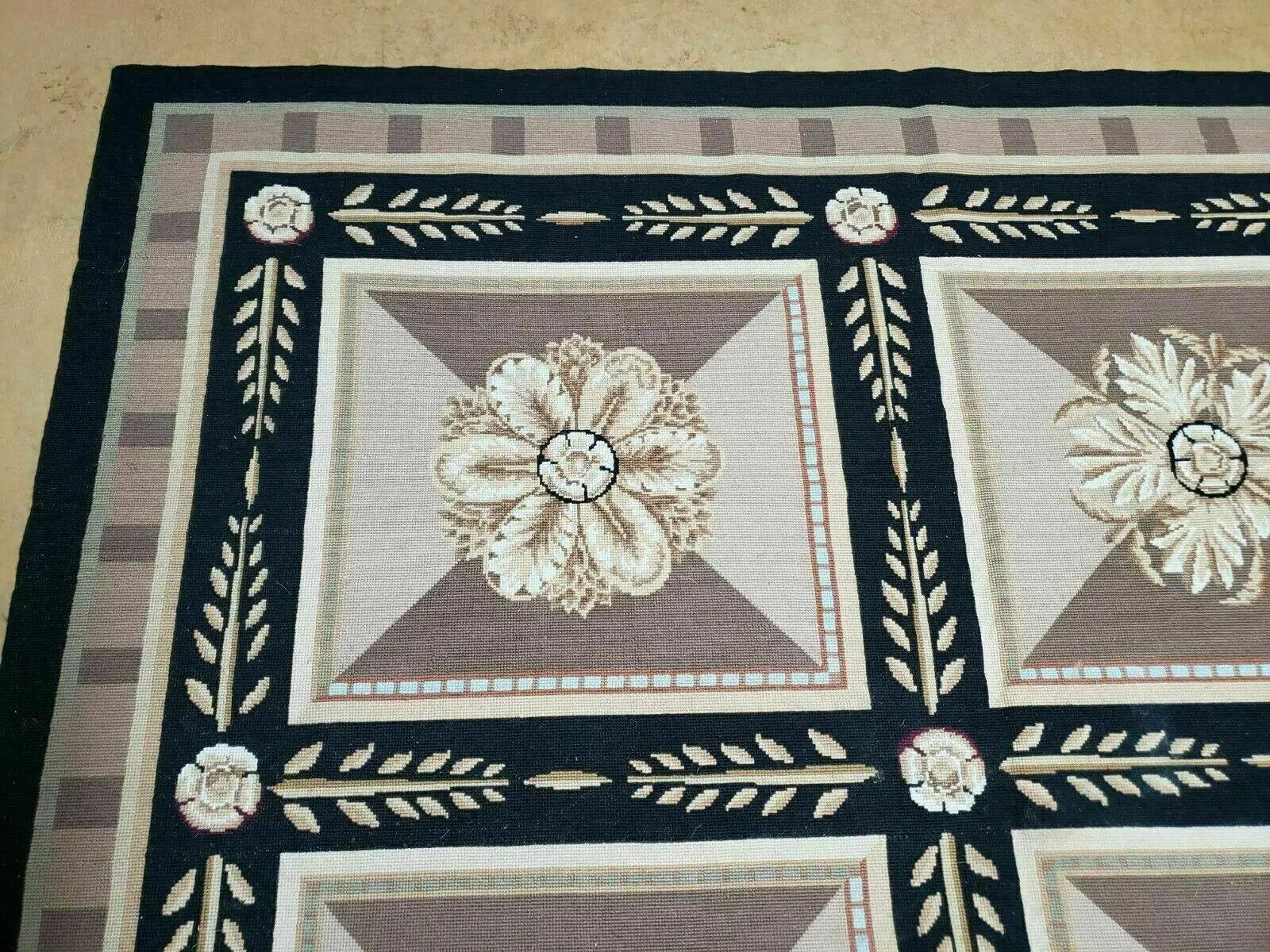 9' X 12' Handmade English Aubusson Savonnerie Design Needlepoint Wool Rug Nice by Jewel Rugs