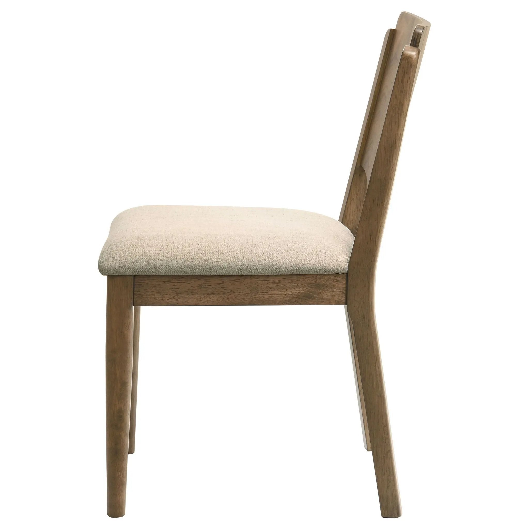 Crestmore Dining Chair Upholstered Seat Walnut (Set of 2) by Unique Piece Furniture