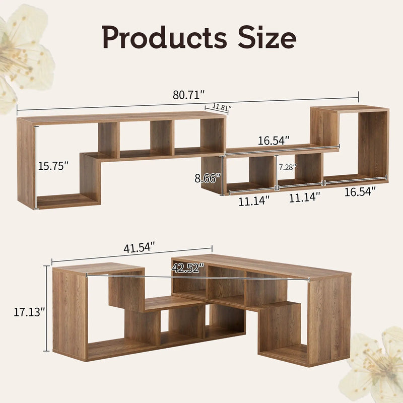 Minimalist Cube TV Stand With Adjustable Open Storage Shelves by HouseOfZazla