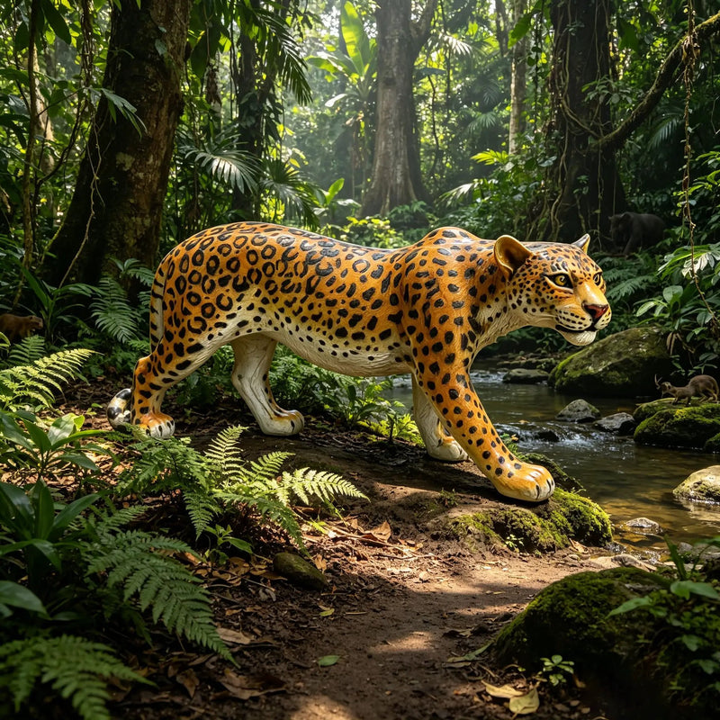 Realistic Leopard Garden Statue by HouseOfZazla
