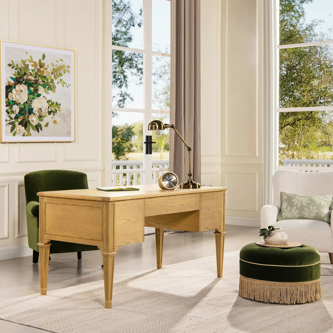 Dauphin - 5 Drawer Executive Desk by HouseOfZazla