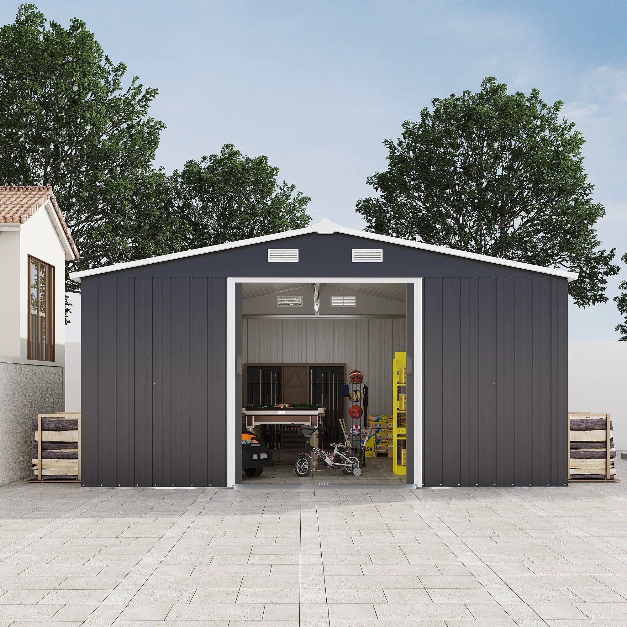 Campcraft 10x12ft Color Steel Plate Storage Shed by HouseOfZazla