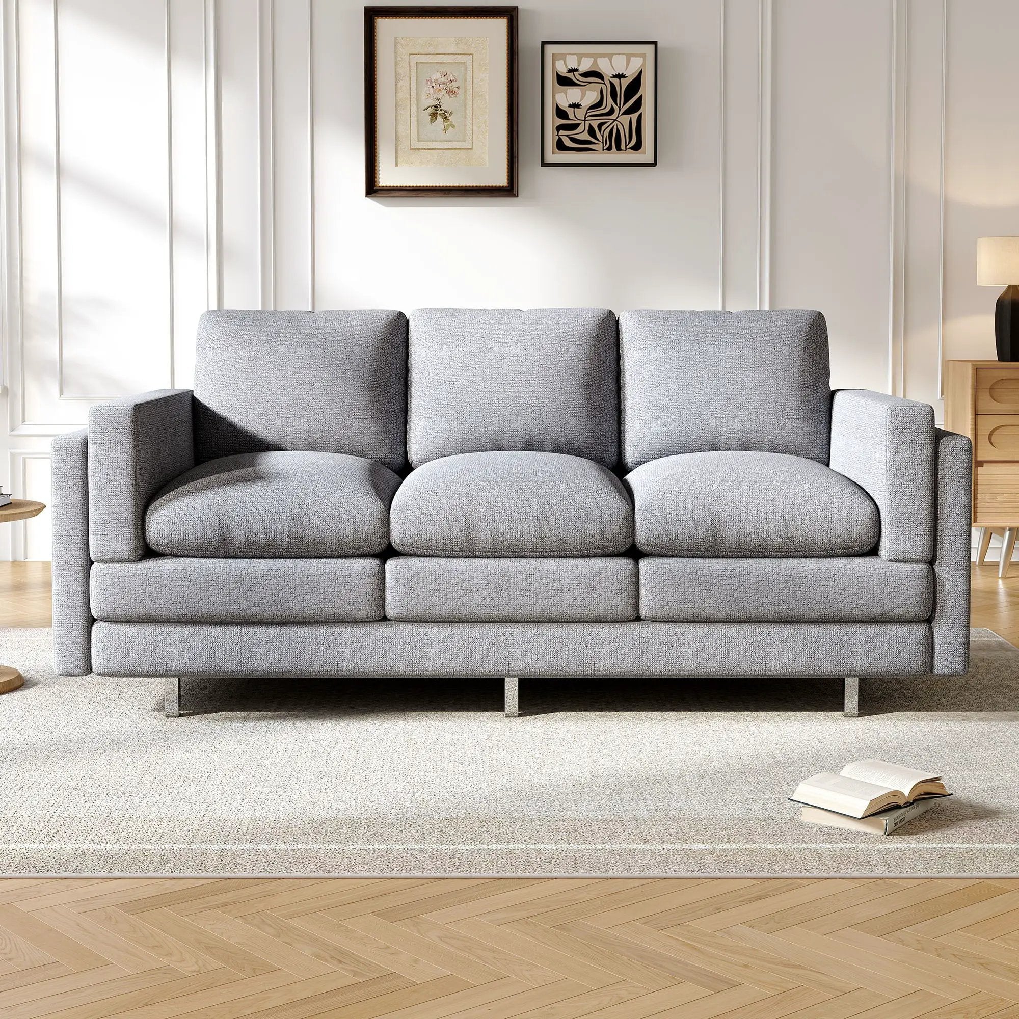 3 Seater Sofa With Dual Layer Seat Cushions by HouseOfZazla