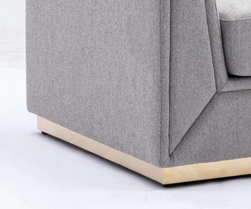 Valin - Linen Chair For Living Room - Gray by Unique Piece Furniture