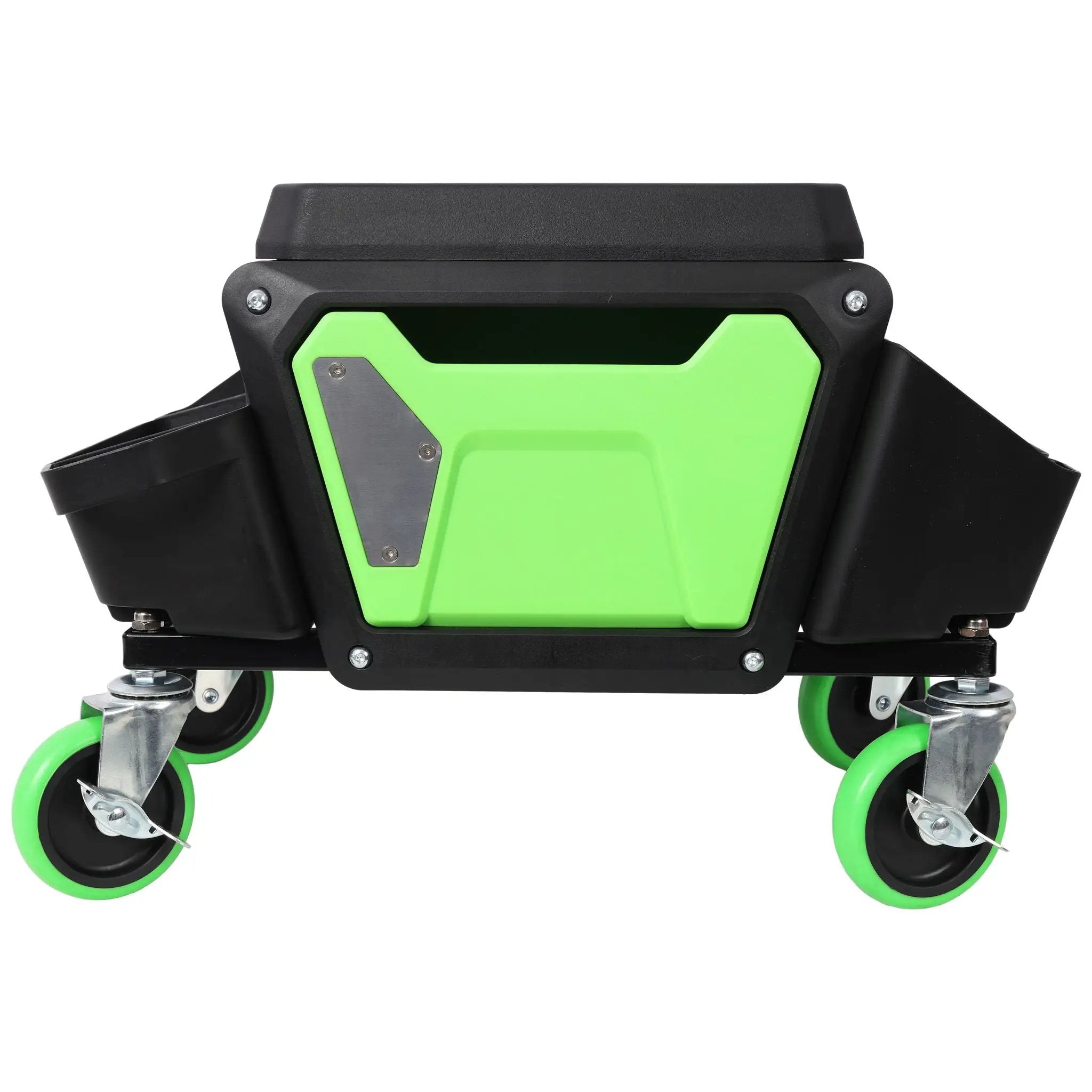 Heavy Duty Mechanic Stool With Wheels And Soft Rubber Cushion And 330Lbs Capacity - Green by HouseOfZazla
