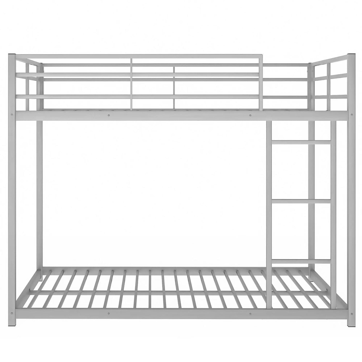 Metal Bunk Bed, Low Bunk Bed With Ladder by HouseOfZazla