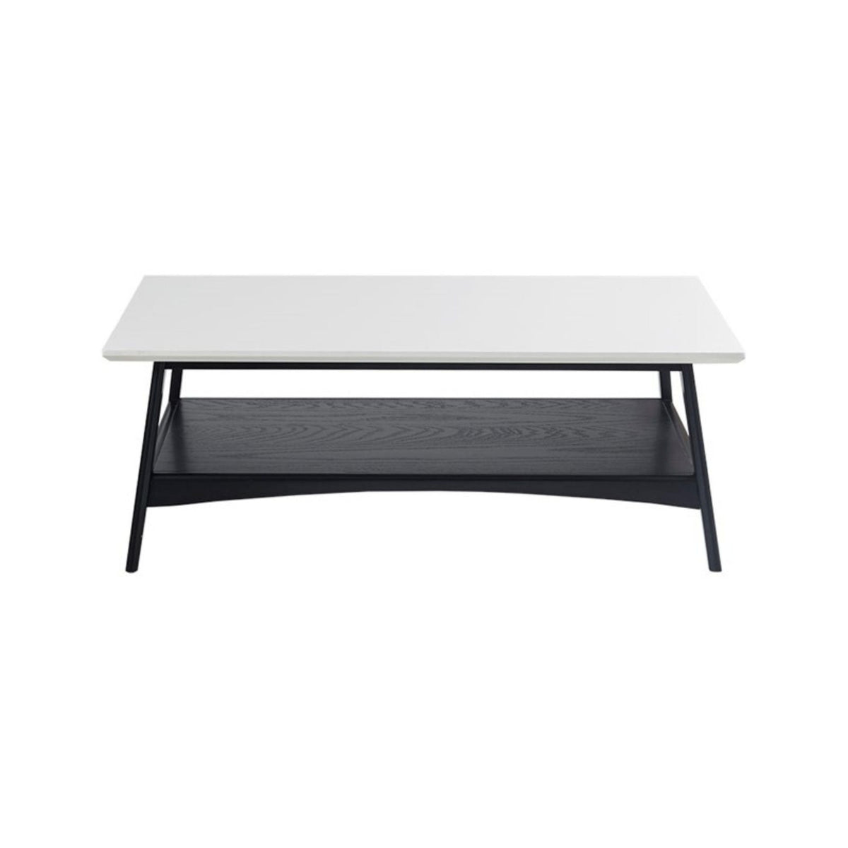 Modern Table With Extra Storage Coffee Table with Shelf - Dark Brown, Light Brown, White, photo 3 of 31
