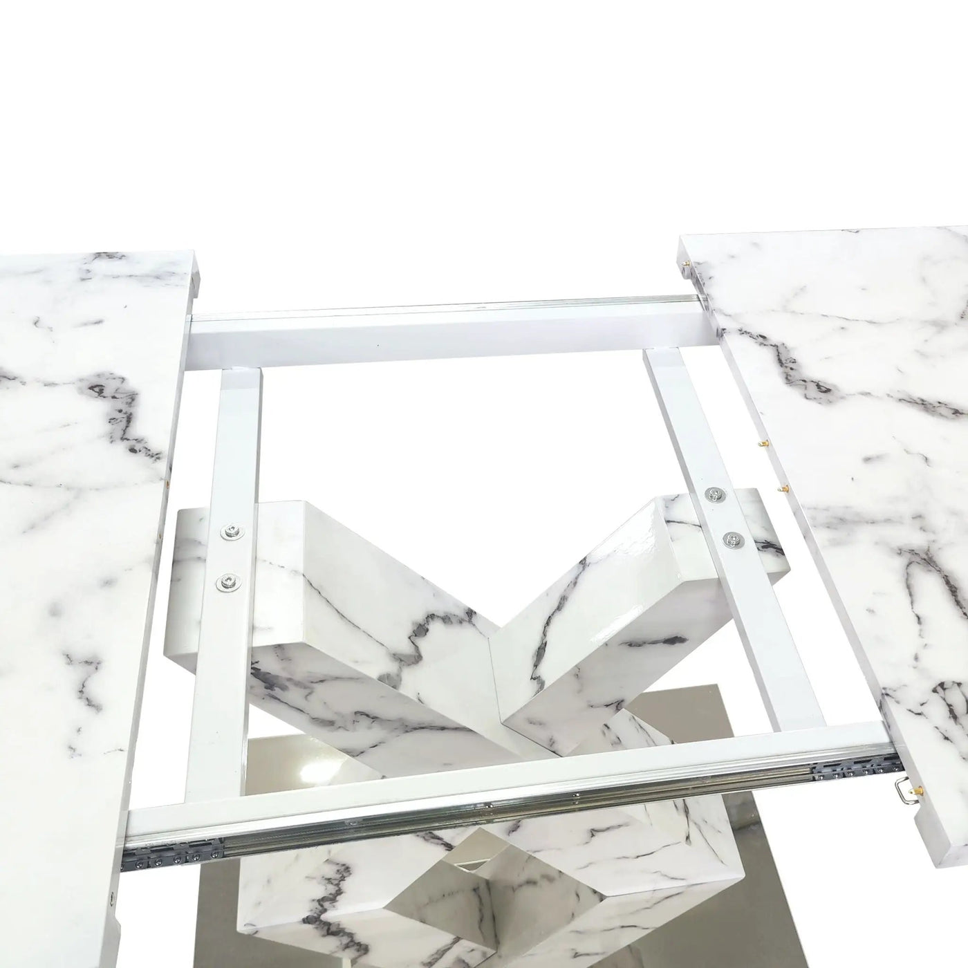 Modern Rectangle Dining Table With Stretchable TopAnd X Shape Legs by HouseOfZazla