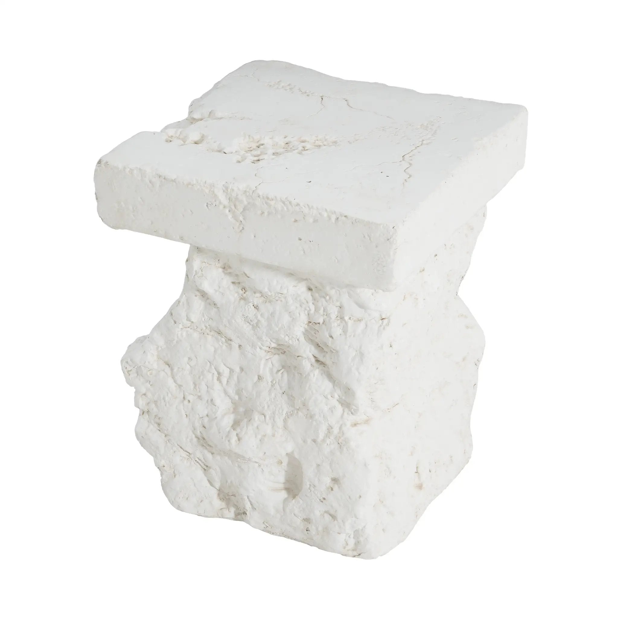 Talia Outdoor Patio Modern Artistry MGO Side Table, White by HouseOfZazla