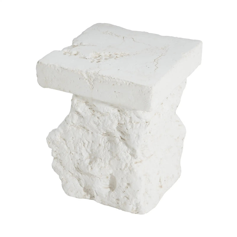Talia Outdoor Patio Modern Artistry MGO Side Table, White by HouseOfZazla