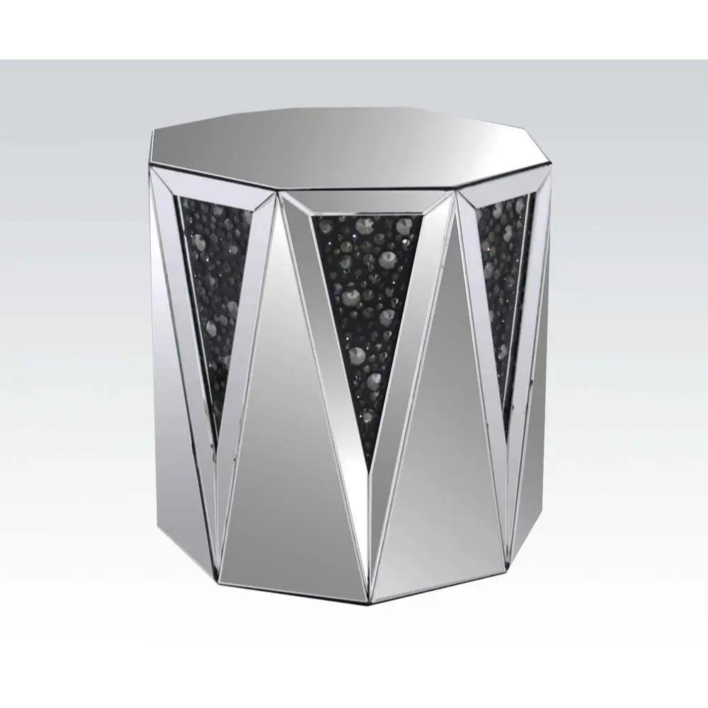 Nysa - End Table - Mirrored & Faux Crystals by Unique Piece Furniture