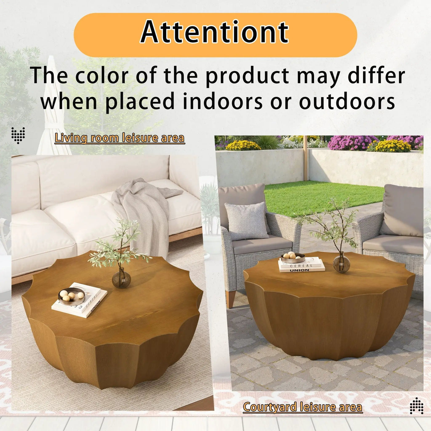 Modern Round Coffee Table For Indoor / Outdoor by HouseOfZazla