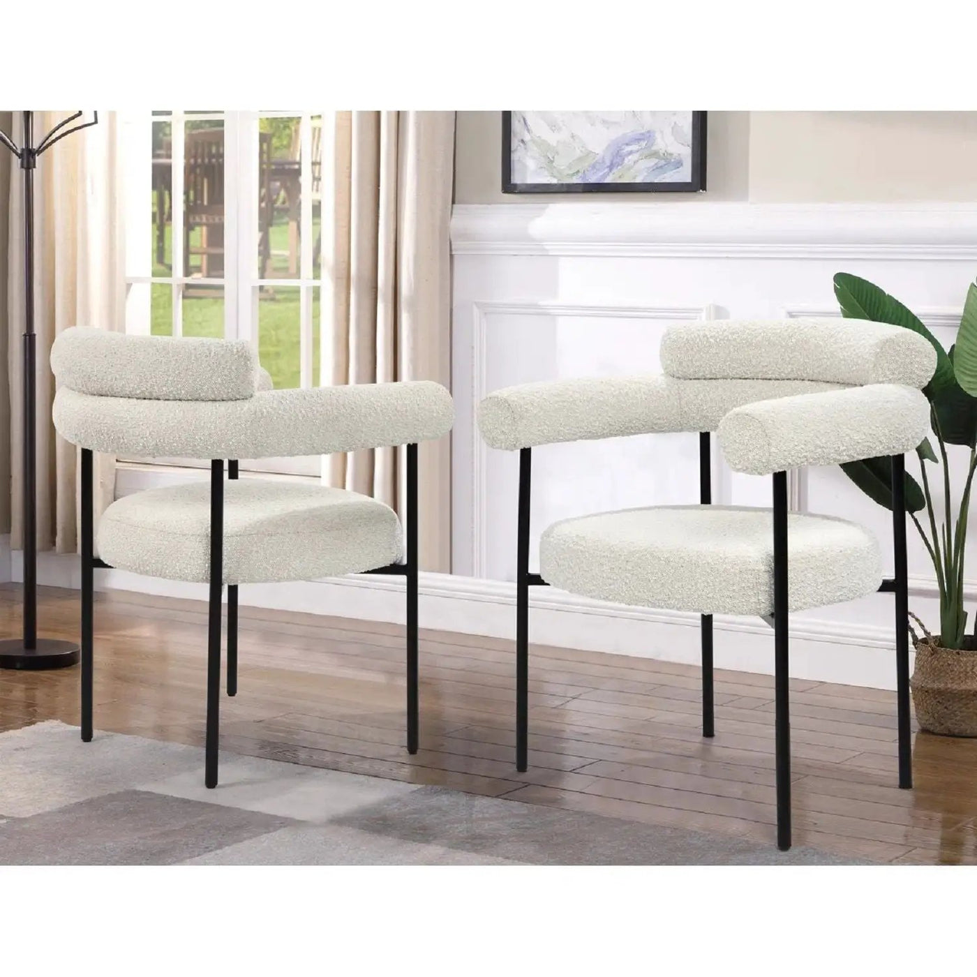 Upholstered Accent Dining Chairs With Armrests (Set of 2) by HouseOfZazla