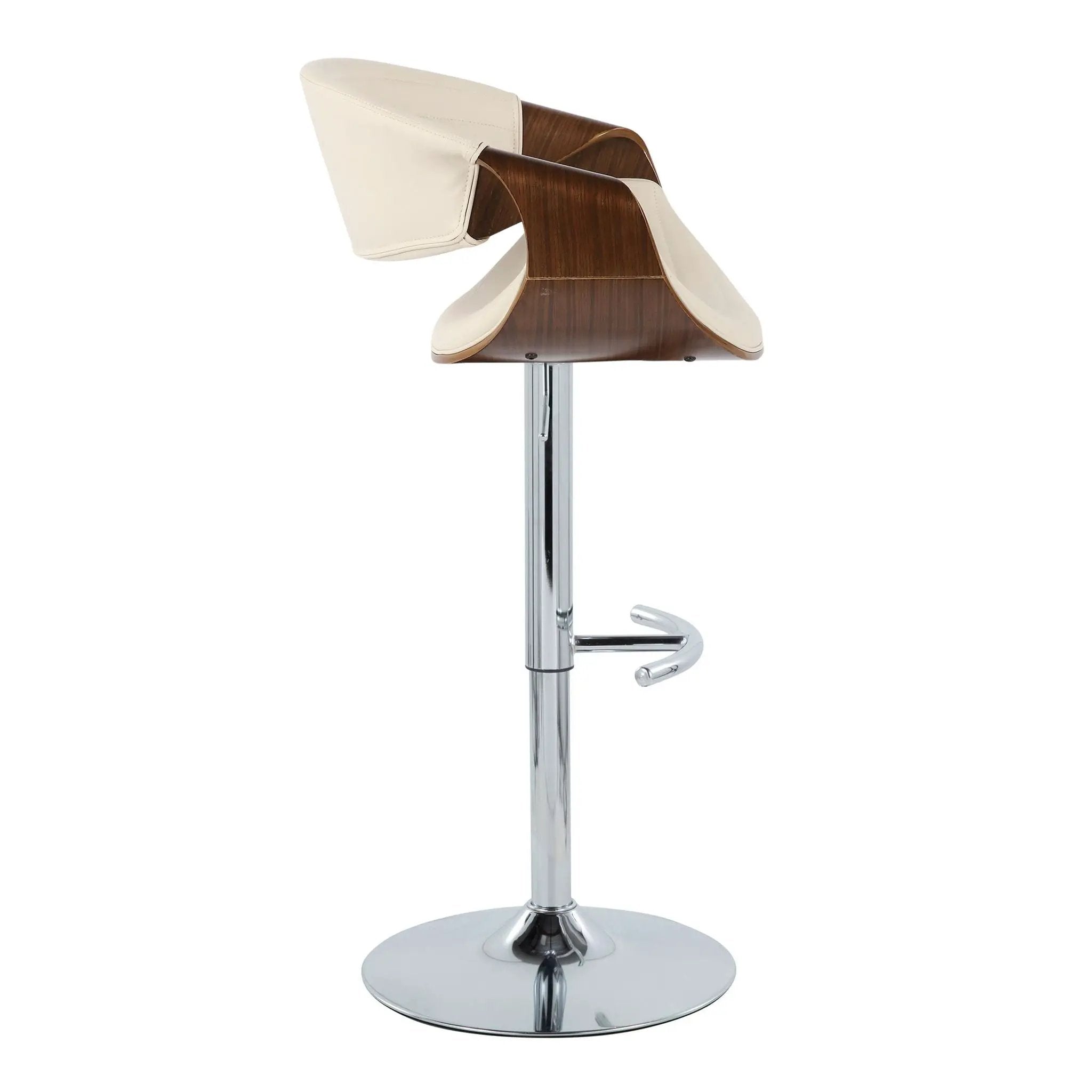 Symphony - Mid Century Modern Adjustable Barstool & Swivel With Rounded T Footrest (Set of 2) by Unique Piece Furniture