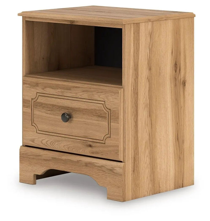 Aleaport - One Drawer Night Stand - Warm Brown by Unique Piece Furniture