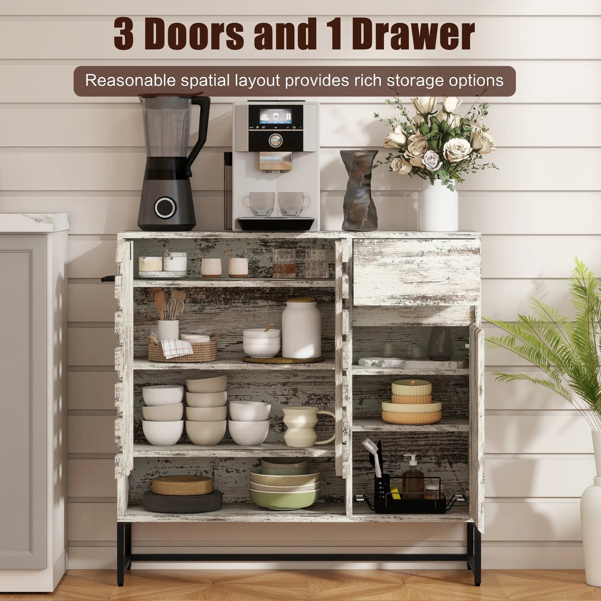 Farmhouse Sideboard Cabinet with Storage by HouseOfZazla
