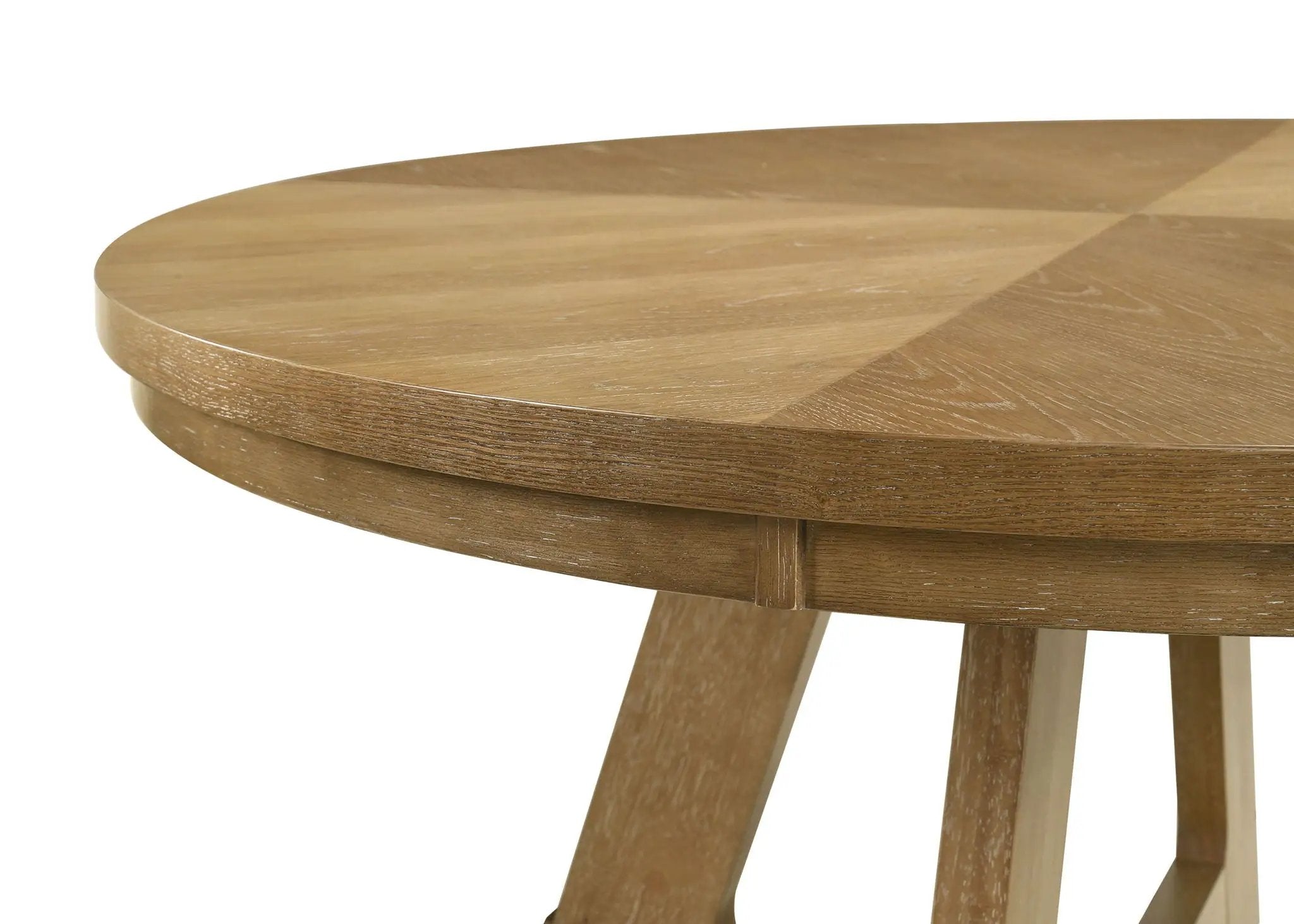 Danvers Round 54-inch Wood Dining Table Brown Oak by Unique Piece Furniture