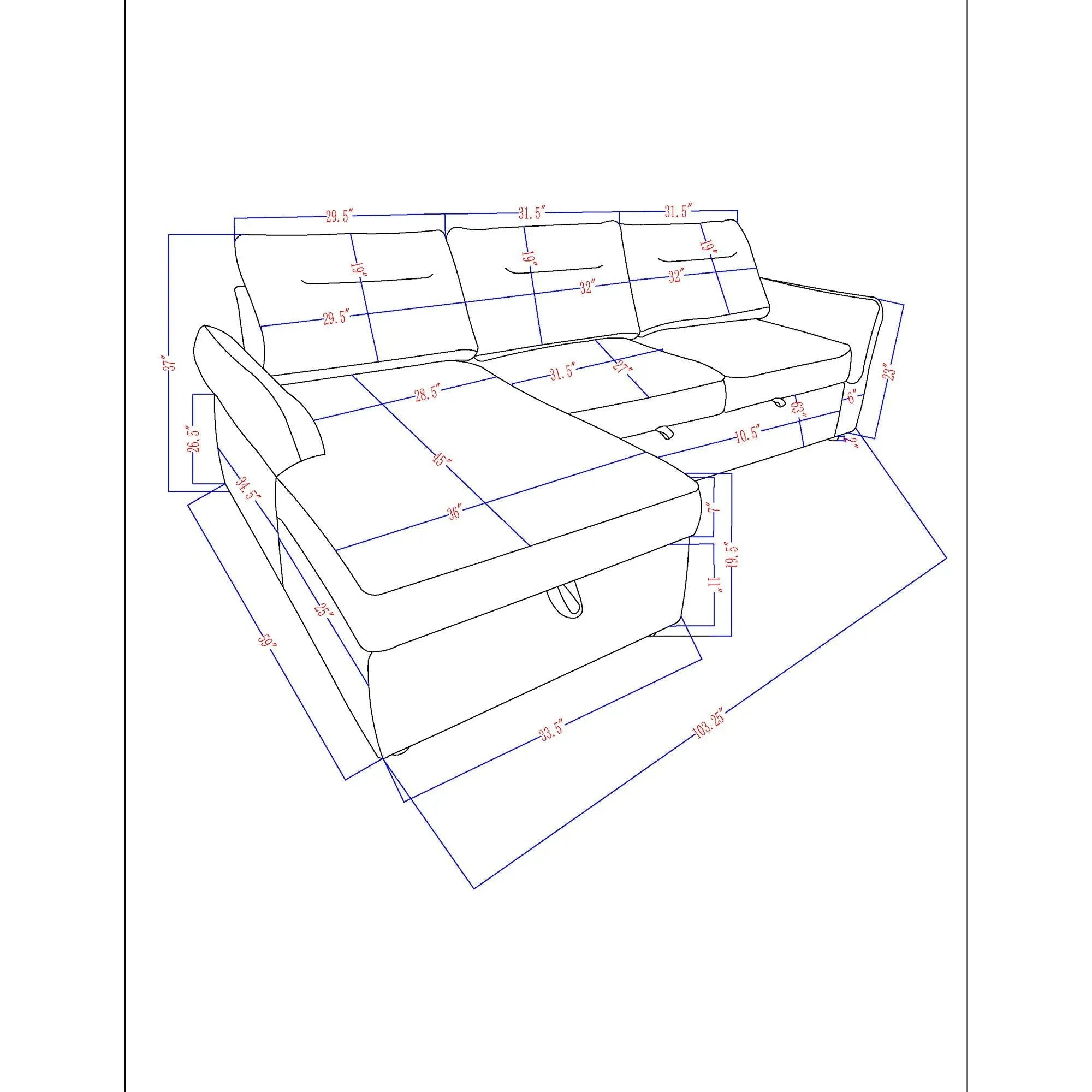 Montana - Sofabed With Storage - Gray by Unique Piece Furniture