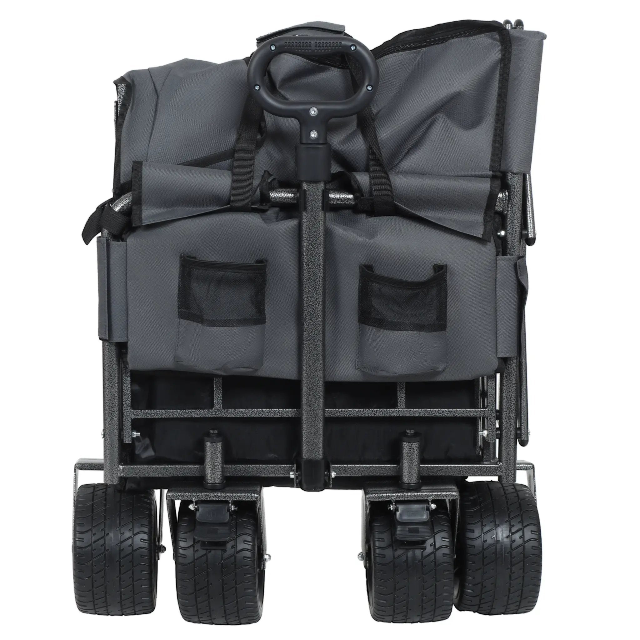 3-in-1 Convertible Folding Wagon Cart with Bench Seat & Storage by HouseOfZazla